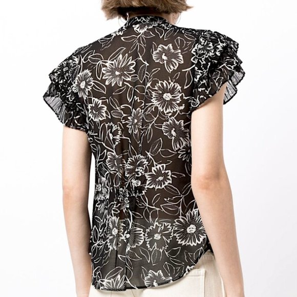 Polo Ralph Lauren Printed Floral Fly Away Blouse - Picture 6 of 6